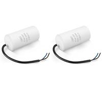 cyclingcolors Condensateur CBB60 12,5uF 450V 2 fils 100mm moteur électrique démarrage compresseur pompe à eau (Lot de 2)