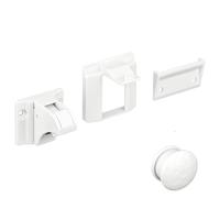 cyclingcolors Fermeture de porte magnétique avec contre-pièce et bouton plastique blanc sécurité enfant pêne meuble verrou