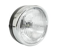 cyclingcolors feu avant scooter moto mobylette noir avec interrupteur 140mm entourage chrome