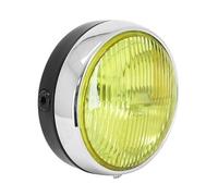 cyclingcolors feu avant scooter moto mobylette rond noir chromé vitre jaune diamètre 140mm