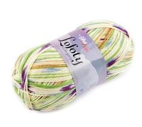 cyclingcolors Fil à tricoter pour chaussettes laine chaude hygge norvégien scandinave 100 g longueur 420m, vert