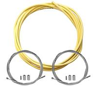 cyclingcolors Gaine dérailleur vélo avec câble Embouts kit Avant arrière Compatible avec Shimano Sram Cycle Ville Route VTT Insert Performance Cable (Jaune)