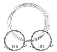 cyclingcolors Gaine dérailleur vélo avec câble Embouts kit Avant arrière Compatible avec Shimano Sram Cycle Ville Route VTT Insert Performance Cable (Blanc)