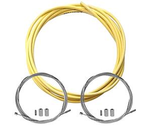 cyclingcolors Gaine dérailleur vélo avec câble Embouts kit Avant arrière Compatible avec Shimano Sram Cycle Ville Route VTT Insert Performance Cable (Jaune)