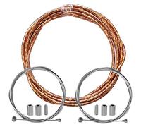 cyclingcolors gaine frein vélo avec câble embouts kit avant arrière compatible avec Shimano Sram cycle ville route vtt insert performance cable (Or laser)