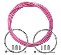 cyclingcolors gaine frein vélo avec câble embouts kit avant arrière compatible avec Shimano Sram cycle ville route vtt insert performance cable (Rose)