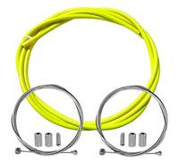 cyclingcolors gaine frein vélo avec câble embouts kit avant arrière compatible avec Shimano Sram cycle ville route vtt insert performance cable (Jaune fluo)