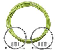 cyclingcolors gaine frein vélo avec câble embouts kit avant arrière compatible avec Shimano Sram cycle ville route vtt insert performance cable (Vert)