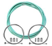 cyclingcolors gaine frein vélo avec câble embouts kit avant arrière compatible avec Shimano Sram cycle ville route vtt insert performance cable (Vert céleste)