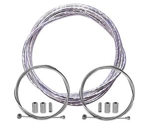 cyclingcolors gaine frein vélo avec câble embouts kit avant arrière compatible avec Shimano Sram cycle ville route vtt insert performance cable (Argent laser)
