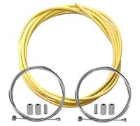 cyclingcolors Gaine Frein vélo avec câble kit Avant arrière Compatible avec Shimano et Sram Cycle Ville Route VTT Insert Performance (Jaune)
