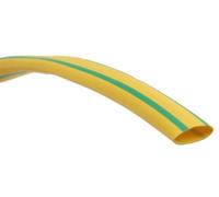 cyclingcolors gaine thermorétractable manchon isolation câble électrique, vert jaune diamètre avant 4,8mm, diamètre après 2,4mm, longueur 1m, épaisseur 0,5mm