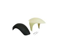 cyclingcolors Garde Boue Moto Scooter mobylette Compatible avec GILERA 50-125 DNA 1997>2006 Blanc/Noir, Avant