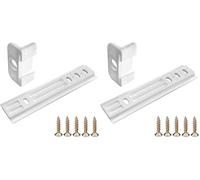 cyclingcolors Glissière Porte Réfrigérateur Encastrable Charnière Accompagnement Guide Porte Frigo Plastique Blanc Meuble, Blanc (Lot de 2)