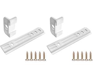 cyclingcolors Glissière Porte Réfrigérateur Encastrable Charnière Accompagnement Guide Porte Frigo Plastique Blanc Meuble, Blanc (Lot de 2)