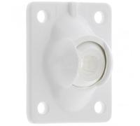cyclingcolors Guide à rotule sortie de caisson volet roulant platine 51x41mm pivotement 45° polyamide blanc Store Fenêtre Treuil Grenouillère Fixation Embout, sortie 6 pans 7mm carré 6mm