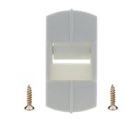 cyclingcolors Guide sangle largeur 12 à 15mm de volet roulant avec cache PVC gris clair fixation verticale à visser entraxe 30mm Accessoire Rouleau Enroulement Fixation Fenêtre Store Finition