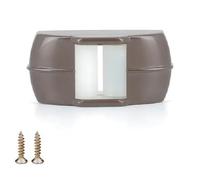 cyclingcolors Guide sangle largeur 12 à 15mm de volet roulant avec cache PVC marron fixation verticale à visser entraxe 30mm Accessoire Rouleau Enroulement Fixation Fenêtre Store Finition