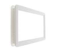 cyclingcolors hublot de porte de garage rectangulaire à clipser PVC blanc