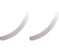 cyclingcolors Joint de verre vitre miroir d'épaisseur 4-4,5mm en silicone translucide asymétrique Profil Meuble Rainure Nervure Armoire Dressing Vitrine Protection Isolation Etanchéité, 1 mètre