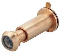 cyclingcolors Judas pour porte d'entrée, Ø 12 mm, jusqu'à épaisseur de porte 57 mm, laiton poli