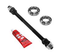 cyclingcolors KIT AXE DE ROUE ARRIERE 10 x 175 MM AVEC ROULEMENT 1/4" ET GRAISSE CAGE A BILLE MOYEU VELO