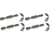 cyclingcolors kit de 2x goujons d'assemblage de lit meuble diamètre 8mm x longueur 50mm 4 trous + 2x étrier ferrure ouvert 38mm acier vis filetage direct (Lot de 2)