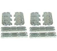 cyclingcolors Kit ferrure d'assemblage de lit fixation meuble panneau bois acier galvanisé 130mm 4 mâles + 4 femelles Raccord Support Connecteur Rail Sommier Latte (Lot de 2)