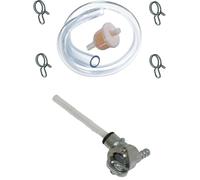 cyclingcolors kit robinet essence + durite + filtre + collier 50 à boite compatible avec derbi senda 3 positions 11mm moto scooter mobylette
