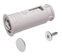 cyclingcolors Loqueteau magnétique à aimant rond encastrer ajustable ±3,5mm + contre pièce Universel Porte Placard Cuisine Salle de bain Meuble, gris