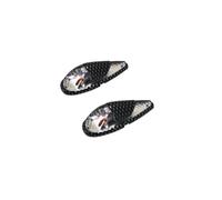 cyclingcolors paire de goutte d'eau, éclairage, clignotant, autocollant, à clipser, moto scooter, carbone à ampoule orange (L 62mm / H 23mm / L 18mm)