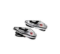 cyclingcolors paire de goutte d'eau, éclairage, clignotant, autocollant, à clipser, moto scooter, chromé à ampoule orange (L 62mm / H 23mm / L 18mm)
