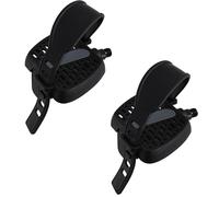 cyclingcolors Paire de pédale vélo Appartement Stationnaire 9/16" x 14 mm Noir Courroie réglable