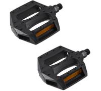 cyclingcolors Paire de pédale vélo VTT BMX 1/2" 111x100mm Noir avec réflecteur Orange