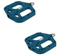 cyclingcolors Paire de pédale vélo VTT BMX Plate Bleu 116x110x16mm axe 9/16" x 14 mm en Composite