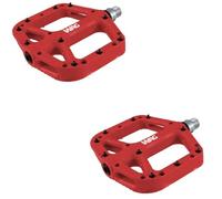 cyclingcolors Paire de pédale vélo VTT BMX Plate Rouge 116x110x16mm axe 9/16" x 14 mm en Composite