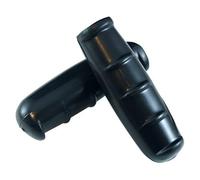 cyclingcolors Paire DE POIGNEE Lisse Velo D22.2mm L100mm Ville Vintage Fixie Retro Ancien Marron Noir Gris Jaune (Noir)
