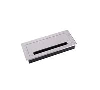 cyclingcolors passe cable avec amortisseur métal 200x90x28mm aluminium brossé rectangulaire meuble bureau table