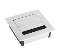 cyclingcolors passe cable métal 100x100x29mm aluminium carré meuble bureau table