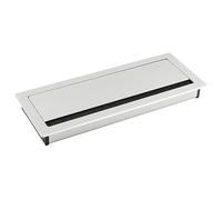 cyclingcolors passe cable métal 240x100x29mm aluminium rectangulaire meuble bureau table