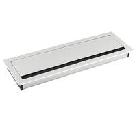 cyclingcolors passe cable métal 300x100x29mm aluminium rectangulaire meuble bureau table