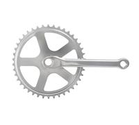 cyclingcolors pédalier vélo 1/2 1/8, Acier, à clavette, 46 Dents, 165mm, Argent