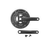 cyclingcolors pédalier vélo avec manivelle, Triple Plateaux 50-39-30 Dents, Longueur 170mm, Aluminium, Noir, BOITIER 116mm