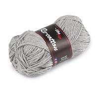 cyclingcolors Pelote de laine en coton 50 g longueur 100m crochet tricot pulls chapeaux haut d'été décoration, gris clair
