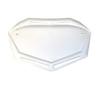 cyclingcolors Plaque Support Velo BMX Trial Aero Design Plastique Competition VTT Motocross MX Moto Quad Kart Cross Karting Enduro (Blanc)