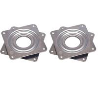 cyclingcolors Plateau Rotatif TV tournette à Bille carré à roulement à Billes 80 x 80mm Plaque Pivotant Meuble HiFi Présentoir Tournant Support Ecran Ordinateur (Lot de 2)