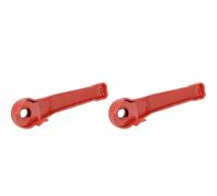 cyclingcolors Poignée levier de rechange pour vanne à bille en acier rouge Robinet Tuyauterie Plomberie Outils, 1 (Lot de 2)
