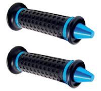 cyclingcolors Poignée Moto 120 mm Caoutchouc Guidon idéal Scooter maxiscooter cyclomoteur, Bleu