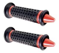 cyclingcolors Poignée Moto 120 mm Caoutchouc Guidon idéal Scooter maxiscooter cyclomoteur, Rouge