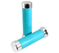 cyclingcolors Poignée Moto 130 mm diamètre 24 mm Caoutchouc Guidon Compatible avec Vespa PX, Bleu Turquoise